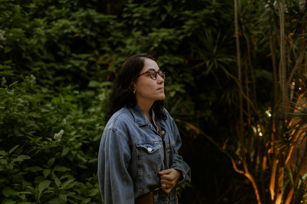 Portrait of a Latina woman writer in her thirties